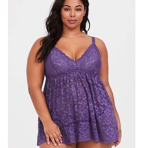 Torrid purple lace babydoll